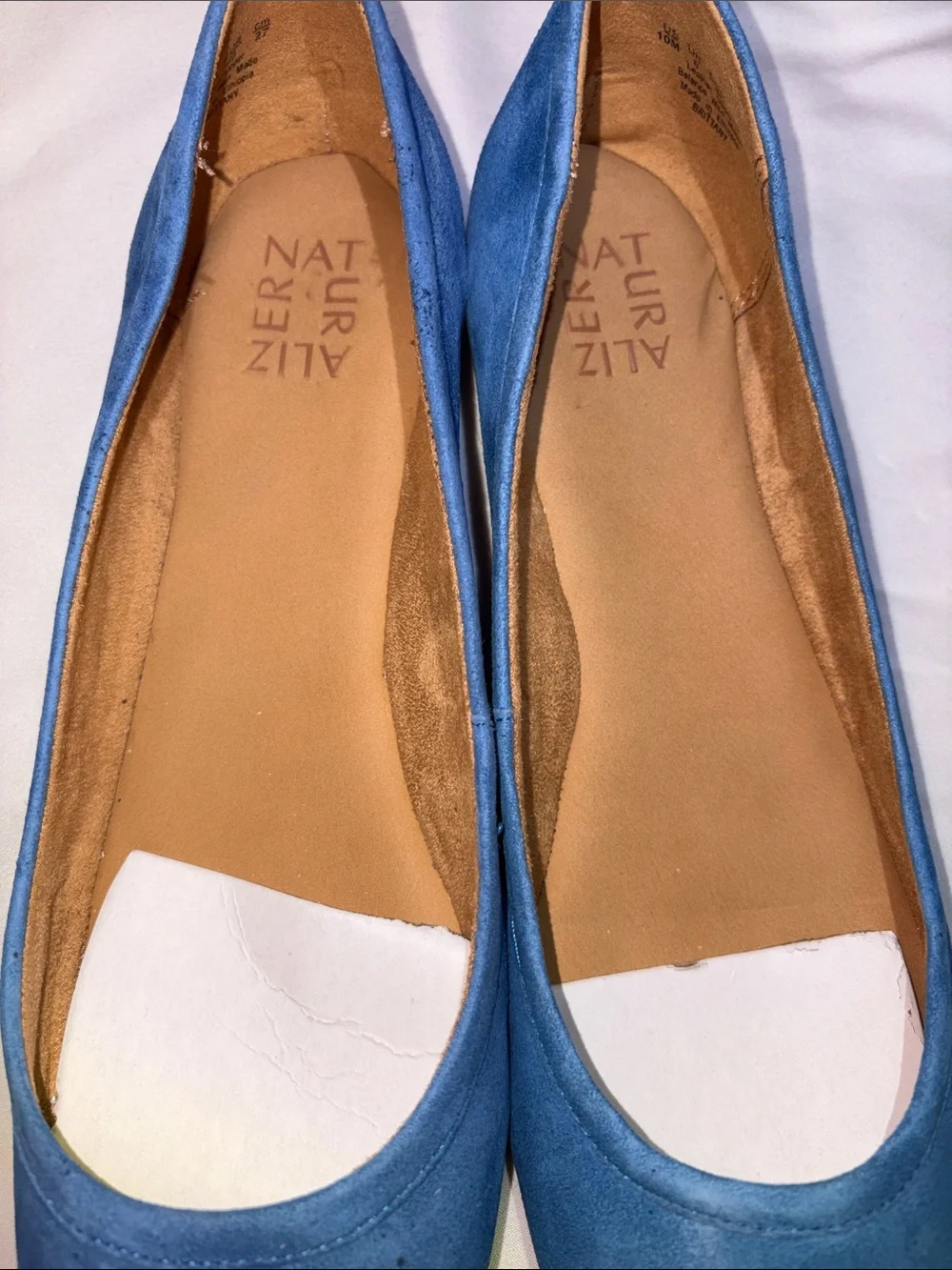 Naturalizer Blue Suede Round-Toe Ballet Flats